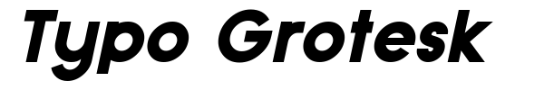 Typo Grotesk font preview